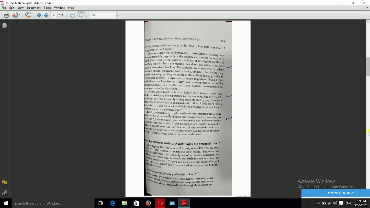 EFL ESL Materials, media and technology, Second Grade