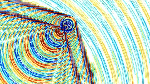 Bouncing electromagnetic source