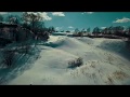 Зимний полёт через Оку из Юрьевца в  деревню Оленино /4K Video/
