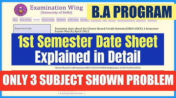 SOL First Semester B.a Prog Final Datesheet Released March Exam 2023 | 1st Sem Datesheet Exam 2023