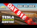 Tesla Gigafactory Austin 4K  Day 516 - 12/20/21 - Tesla Terafactory TX - GOLDEN HOUR AT GIGA TEXAS!