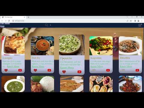 The meal app coding ninjas skill test2