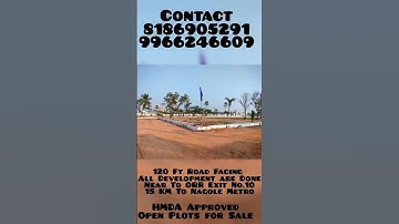 HMDA Approved Layout Open plot near Nagole metro ,Taramathipet.