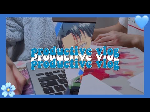 📘 getting productive vlog ➝ (working on assignments & watching aot)