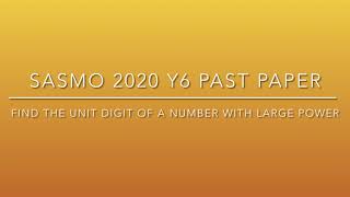 Find the last digit of a number with large power