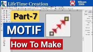 मोटिफ कैसे बनाया जाता हे | Wilcom Software 2006 | Embroidery Design Tutorial-7 | Lifetime Creation screenshot 3