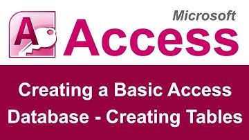 Creating a Basic Access Database - Table Creation