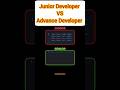 junior developer vs advanced developer |web development| web design|#shorts #webdevelopment