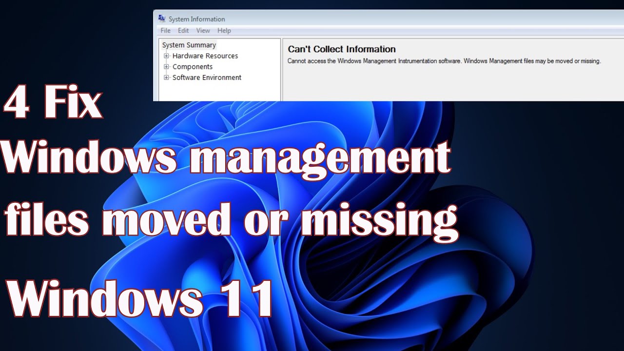 Content Manager File Missing Windows management files moved or missing - 4 Fix - YouTube
