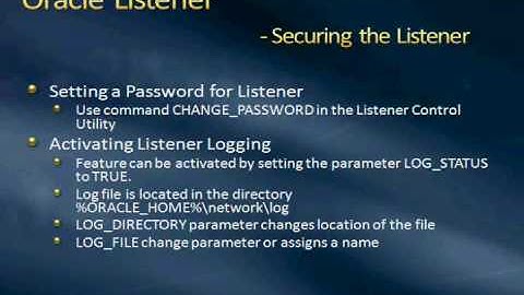 Diagnostic Tools and Oracle Listener Part 5 of 7
