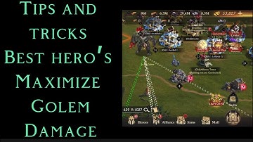 Tips and Tricks to Improve Damage in Golem | Best Hero’s and Critical March | King of Avalon