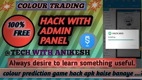 How To Make A Colour Prediction Game Hack Mod Apk || TECH WITH ANIKESH #technology #gameplay #trend