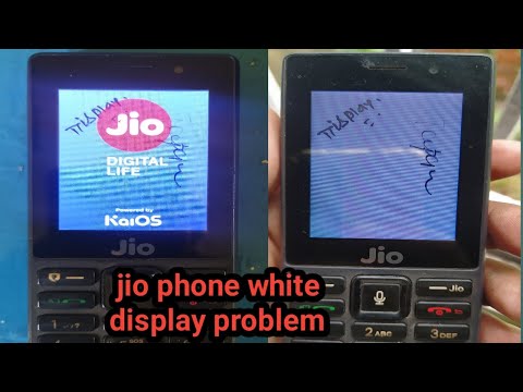jio phone white display problem||jio display change