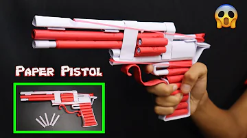 Paper Pistol |How to Make a paper gun that shoots paper bullet|Easy Paper Gun|Powerful Paper Pistol