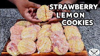 MAKING STRAWBERRY LEMON COOKIES WITH A CAKE MIX HACK