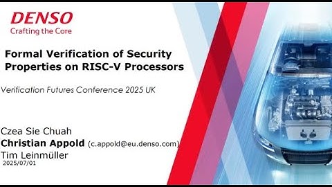 Formal Verification of Security-Properties on RISC-V Processors