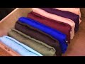 طريقة إحترافية و سهلة لطي الخمارات و تنظيمها في الدرج مع توفير المساحة Rangement Foulards 