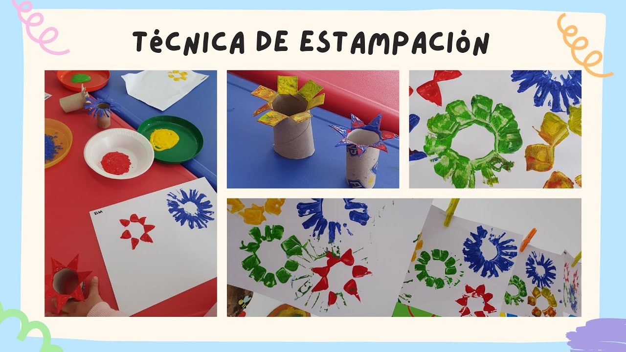 Cómo hacer sellos con rollos de papel higiénico | Técnica de