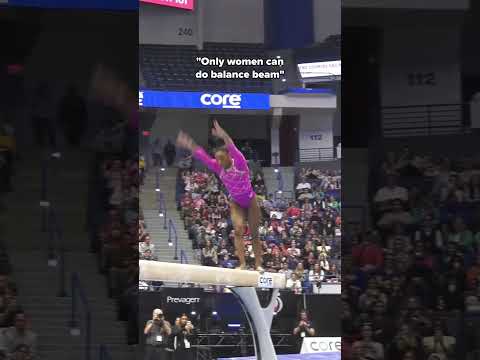 Born to be a WAG gymnast, forced to be a MAG gymnast😂 #gymnastics #beam