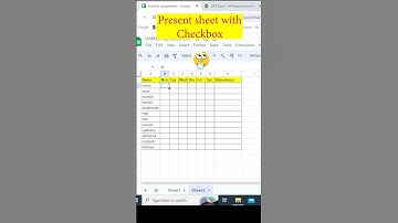How to Make Attendance Sheet With CheckBoxes in excel | #shorts #excelinterviewquestions