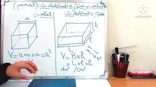 قياس الحجم و السعة حجم متوازي مستطيلات حجم المكعب تمارين داعمة