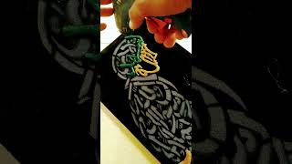 Kerajinan Tangan Art  Cara Mudah Membuat Kaligrafi Dari Lem Bakarsilikon Part 04 shorts