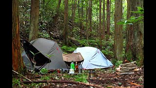 森の中で静かに焚き火で過ごすキャンプ Episode2 Camping in the woods