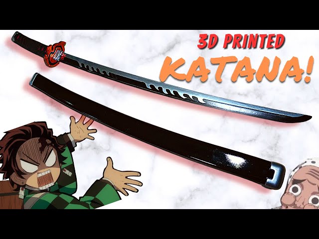 Katana sword from anime Demon slayer 3D model