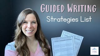 Guided Writing Series - My Strategies List & 4 Common Struggles