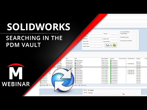 How to Search the PDM Vault - SOLIDWORKS PDM End User Training 4/11