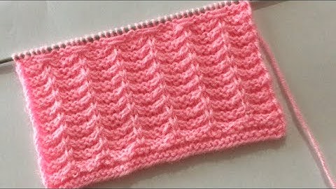 Easy 4 Rows Repeat  Knitting Stitch Pattern For Sweater/Cardigan