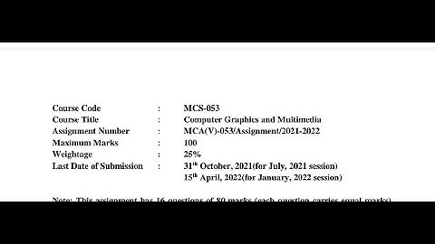 IGNOU MCA MCS 053 Solved Assignment 2021-22|Solved Paper Ignou MCA Solution December 2021-June 2022