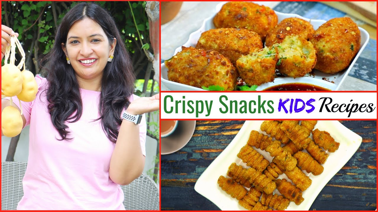 2 CRISPY Tea-Time SNACKS Recipe | Potato Nuggets & Sooji Twisters | CookWithNisha | Cook With Nisha