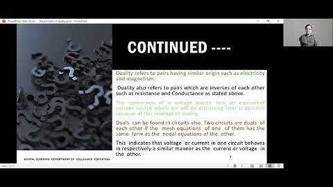 3 sem DC circuit Analysis  session 3 On the principle  of duality