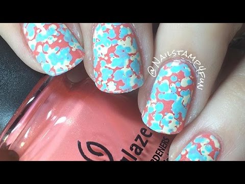 How to: Spotted Nail Art Using Vivid Lacquer VL011 Nail Stamping - YouTube