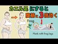 【たった30秒】🐸プランクはカエル足にすると下腹に3倍効く❗️