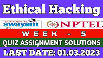 NPTEL ETHICAL HACKING WEEK 5 ASSIGNMENT ANSWERS||#EthicalHacking #nptel #skumaredu