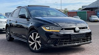 Volkswagen NEW Polo R-Line 2023 in 4K Deep Black Pearl 17 inch Bergamo Walk Around & detail inside