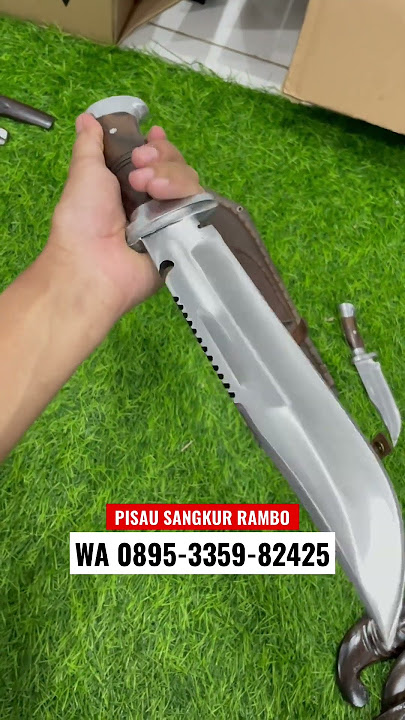 RAMBO KNIFE KNIFE SANGKUR STEEL LEATHER SHEATH PER GIFT