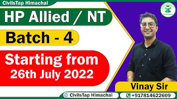 Himachal Allied and Naib Tehsildar Online Batch | 26 July 2022 | Quality and Affordable Education