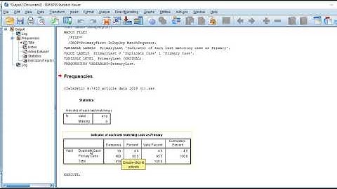 How to detect duplicate cases with SPSS