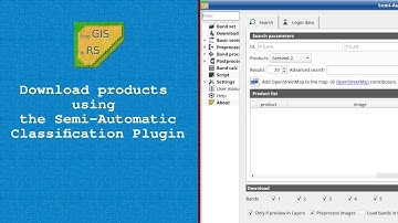 Downloading free satellite images using the Semi-Automatic Classification Plugin