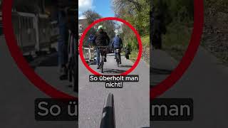 So überholt man nicht #shorts #dashcam #radfahrer #radweg