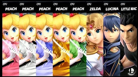 Peach VS Peach VS Peach VS Peach VS Peach VS Zelda VS Lucina VS Little Mac Super Smash Bros Ultimate