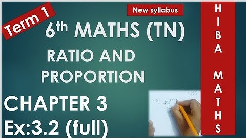 6th Maths Chapter 3 Exercise 3.2 full answers.Term 1 TN Samacheer or state board New syllabus.
