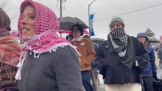 Ashland Oregon For Palestine March In The Rain 13 January 2024