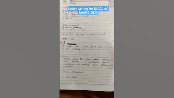 Letter writing format for NIACL AO MAINS 2023✍️
