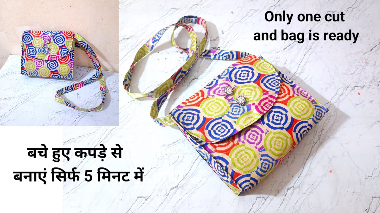 2 Pocket Cross Body Sling Bag Making At Home/Sling Bag Making At Home/Side Bag/Handbag Making/DiyBag