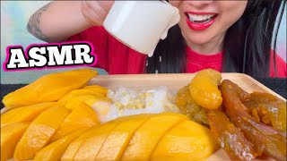 ASMR MANGO COCONUT STICKY RICE *THAI DESSERT (SOFT RELAXING EATING SOUNDS) NO TALKING | SAS-ASMR