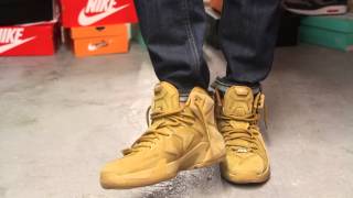 Lebron XII EXT QS Wheat On-Feet Video at Exclucity